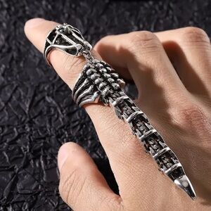 Scorpion Dragon Ring Finger Joint Movement Adjustable Ring Men Halloween